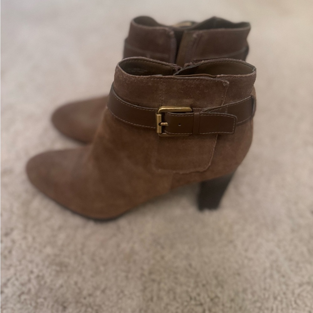 Brown Suede Ankle Boots